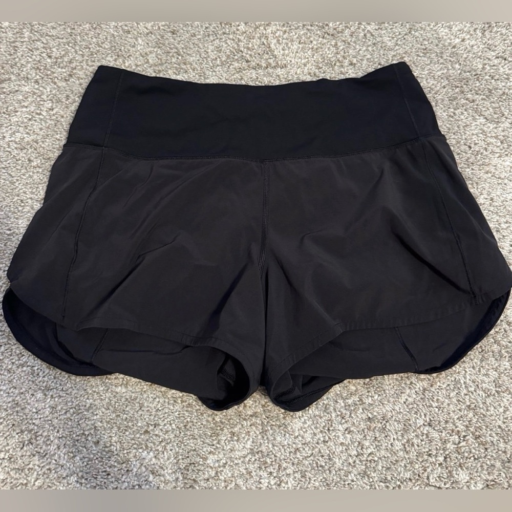 Lululemon Speed Up Shorts Black 4” Size 8